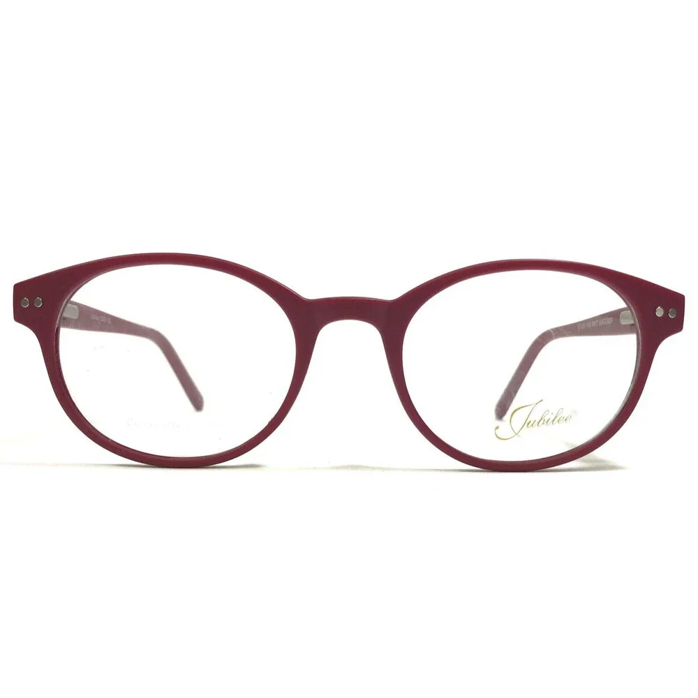 Jubilee Eyeglasses Frames 5938 MATT BURGUNDY Red Round Full Rim 50-20-145